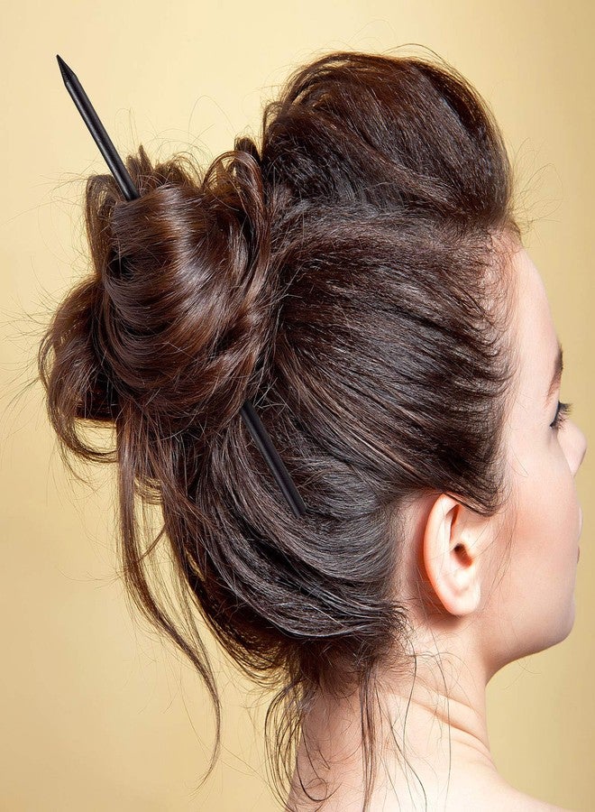 Chuangdi 40 Pcs Black Wood Hair Sticks Chopsticks Vintage Hair Sticks Chinese Pencil Long Hairpins Bun for Hairstyles Decorative Holder Accessories for Women Girls - Image 4